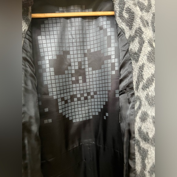 ZARA Gray Leopard Print Men's Coat - Picture 4 of 5